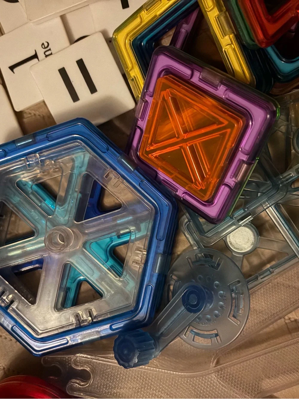 Magnetic Building Tile Set - Multicolor Creative Blocks